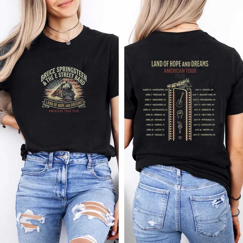 Bruce Springsteen Land Of Hope Dreams American Tour 2026 Shirt 2 Sided